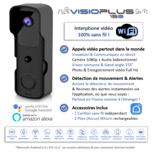 Visioplus 150 : Interphone Vidéo Wifi Avancé pour Communication Globale